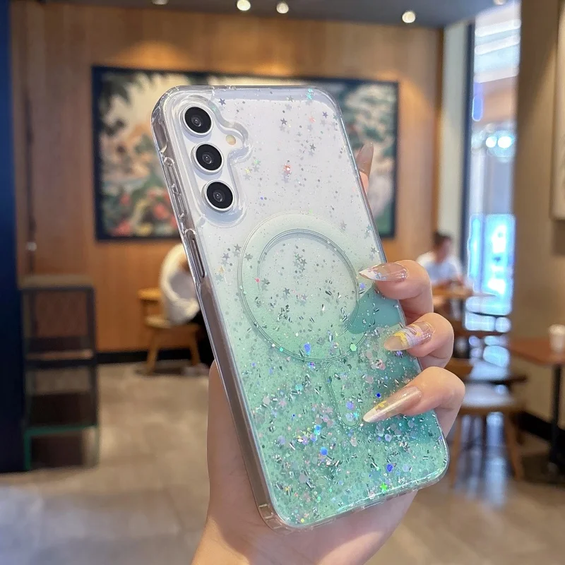 Capa Protetora Transparente Com Glitter (galaxy S24+)