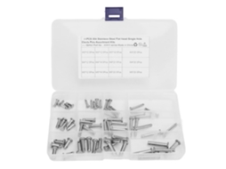 Kit Com 12 Tamanhos De Pinos Aço Inoxidável Tipo Clevis, Redondos Em