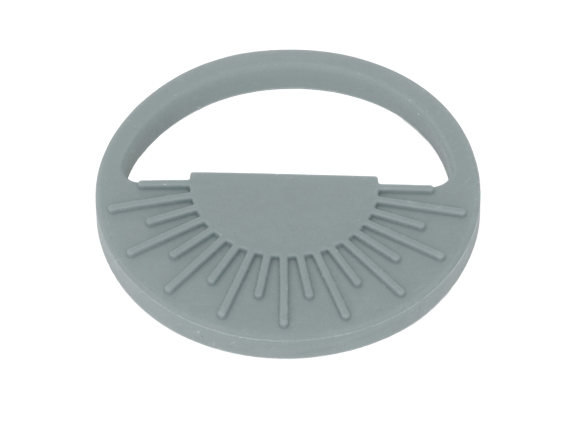 Mali brinquedo de Morder Silicone para Bebê Sol Semicircular Seguro Facil de Manter Infant002 Armygreen