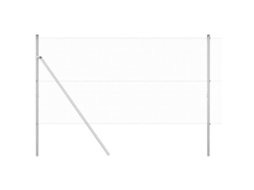 Conjunto 1 Poste De Cerca Vidaxl Prateado Aço (10 X 1,4 M)