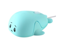 Mouse Usb com Fio em Forma de Golfinho Óptico para Desktop Notebook, 3 Botões, Azul