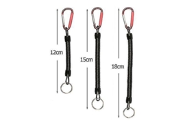 2026 cuerda Retrátil Enrolada para Pesca Y Náutica Con Mosquetón Tpu 2.5mm 12/15/18cm 3 Piezas