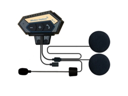 Fone De Ouvido Bluetooth Para Capacete De Motocicleta Viva-voz Com Redução De Ruído E Sistema De Comunicação Para Qualquer Capacete (cinza)