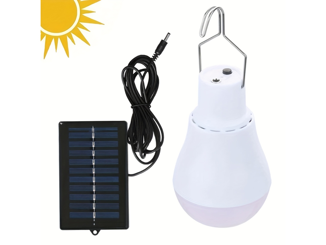 Luz LED externa com energia solar e painel recarregável para jardim e camping AQUAFORGE