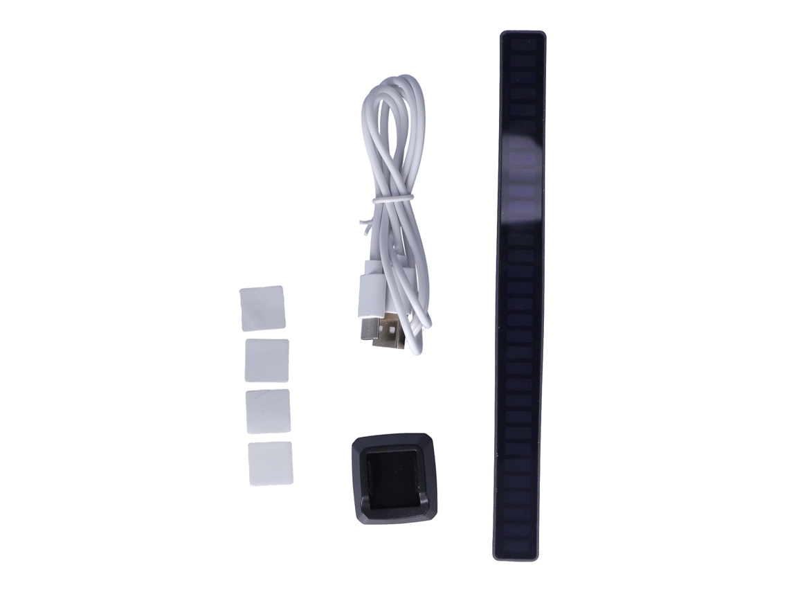 Barra de luz LED RGB com indicador de nível de música ativado por voz para festas CHABERLU