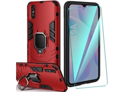 Capa + Película Xiaomi Redmi 9A HONGWE. Robusta Vermelho