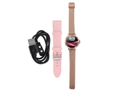 Smartwatch feminino 2026, 1.2 Polegadas, tecido tático, monitor de som, contador de calorias, dourado.