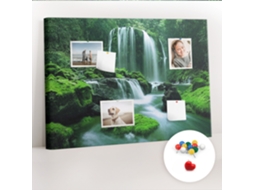 Quadro De Cortiça Cascata Entre Musgo Para O Corredor Espelharte (70x100 Cm)
