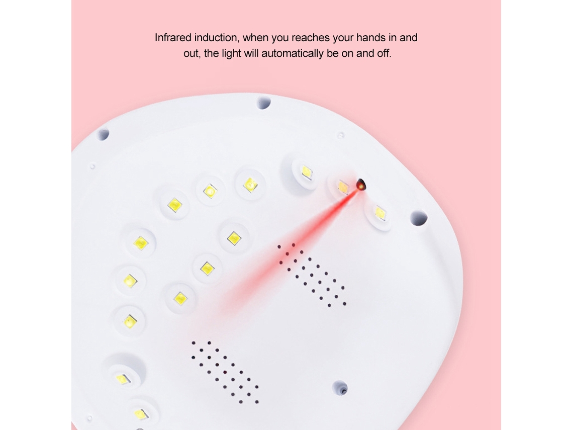 Lâmpada Uv Led Inteligente Para Unhas (45w Sensor Inteligente, Cura De Unhas) Eoocoo