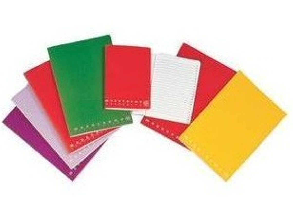 Caderno Monocromático PIGNA e Bloco A5 42 Folhas Multicolorido