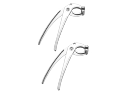 Pinça Para Chapas Quentes Alipis, 2 Peças, Em Aço Inoxidável, Design Curvo Com Cabo Antiderrapante, Utensílio De Cozinha
