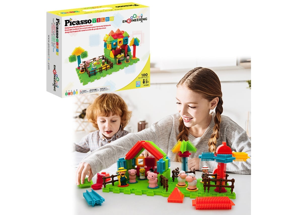 Picasso Tiles Bloques Construccion 100 Piezas Granja