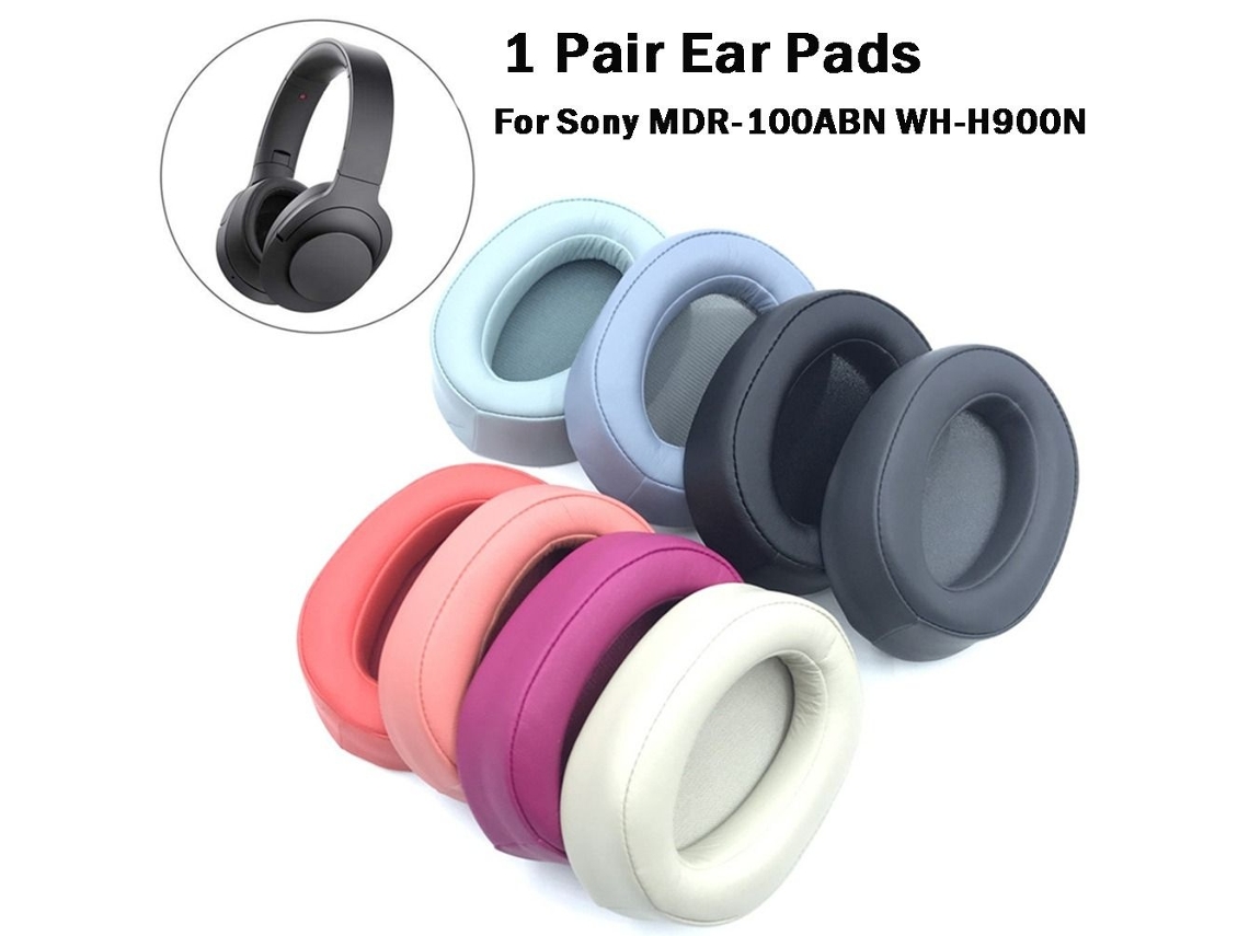 Lurelia Almofadas Auriculares Para Auscultadores Sony Mdr-100abn Wh-h900n, Azul Escuro, Em Couro Sintético, Azul / Vermelho, 1 Par