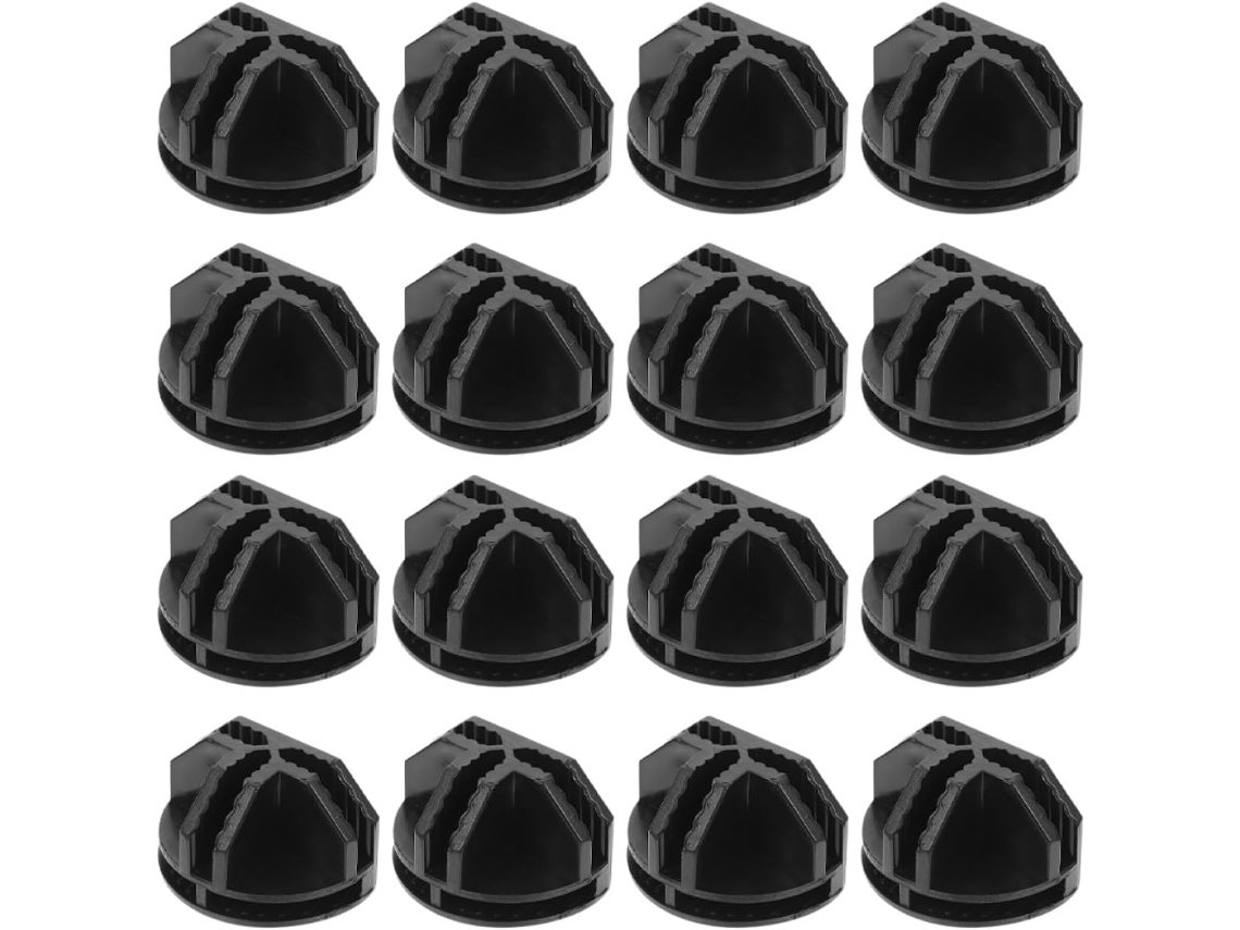 Conjunto De 16 Clipes Conectores Universais Resina Preta Para Armários E Sapatos
