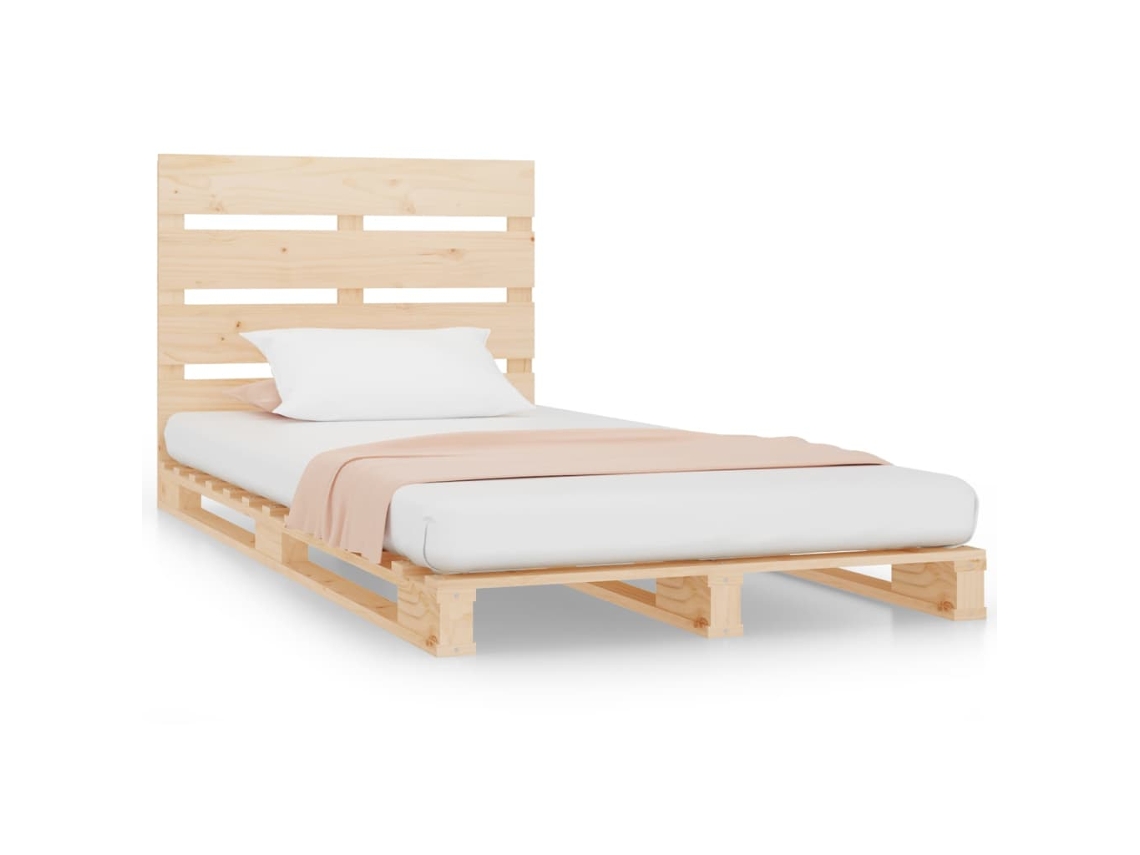 Estrutura de Cama de Solteiro Madeira de Pinho Maciça 90x190 cm MAISON EXCLUSIVE