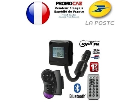 Bluetooth mãos-livres + carro MP3 + controle de volante + transmissor FM