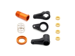 Conjunto Placa Ligação da Direção Automóvel Rc Zd Racing Mt16 1/16, Preto e Dourado, Peças Reposição Veículos e Modelos 16016 16021 MDUG