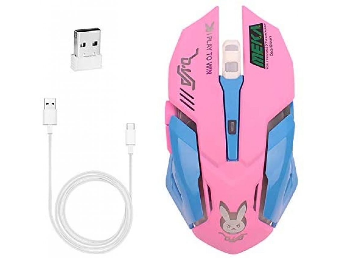 7 Cores Rato Ótico Retroiluminado Para Jogos Usb Ergonómico Com Fios, 2400 Dpi E 6 Botões 4 Disparos Com Recept*