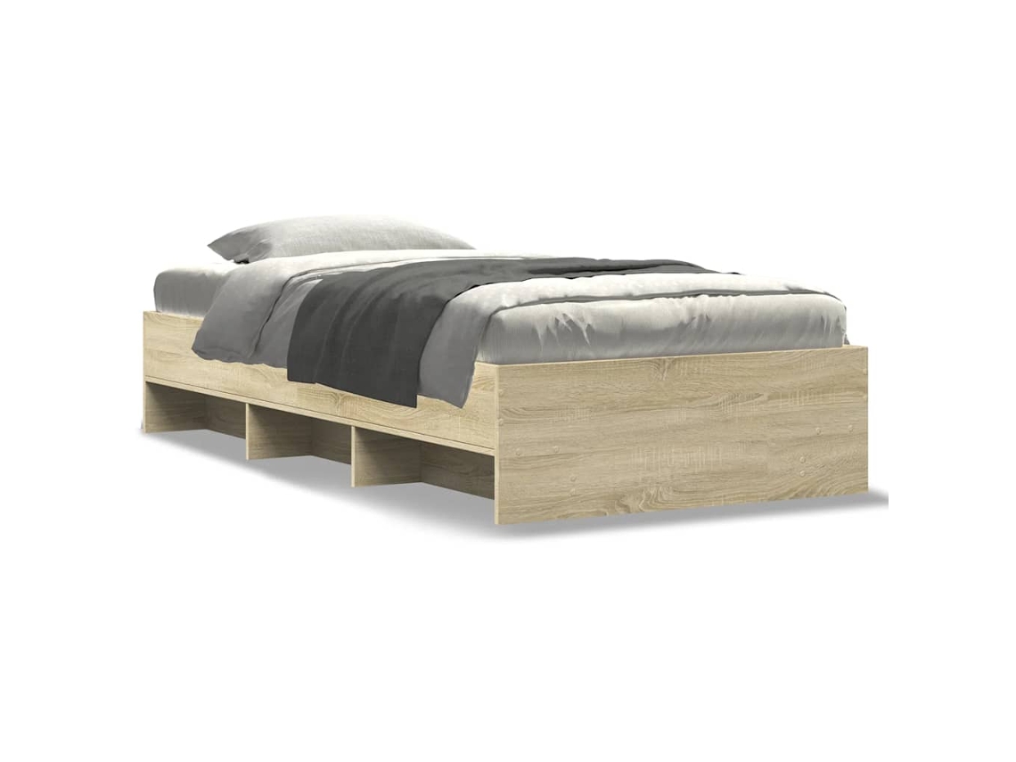 Bed Frame, Bed Frames Vidaxl Marrom Madeira Processada (90 X 190 Cm)