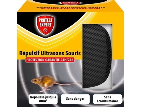 Repelente ultrassônico para ratos Ultrasou para repelentes incomuns de ratos 80 m² Protect Expert