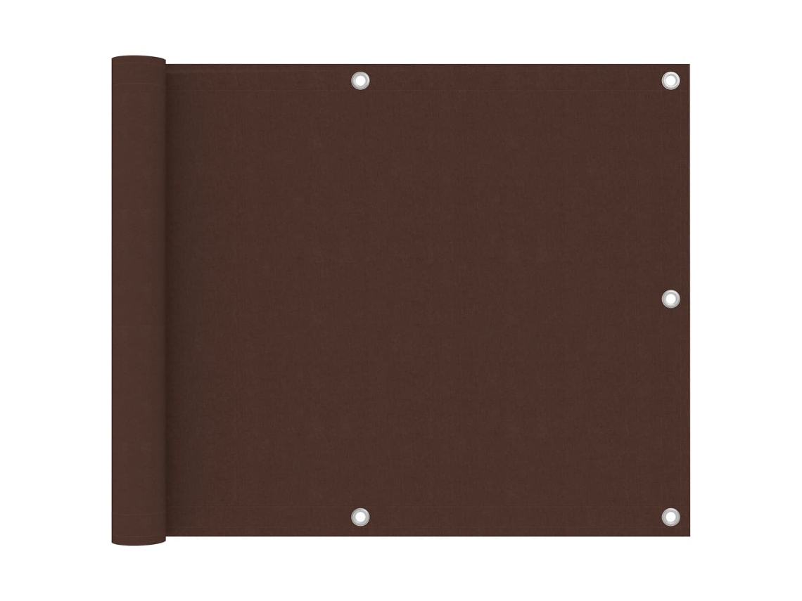 Vidaxl Tela De Varanda 75x500 Cm Tecido Oxford Castanho