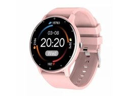 Smartwatch Bestvite com tela de 1,28 polegadas e 0,8 cm de espessura, ultrafino, com pedômetro e monitor de frequência cardíaca, rosa