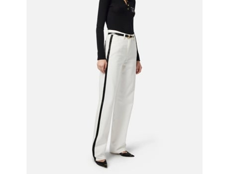 Calça Jeans Feminina Elisabetta Franchi Poliéster Bege (27)