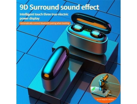Bluetooth 5.0 Tws Fone de Ouvido Sem Fio Esportes Fones de Ouvido Estéreo Mini Fone de Ouvido ALLOWITH