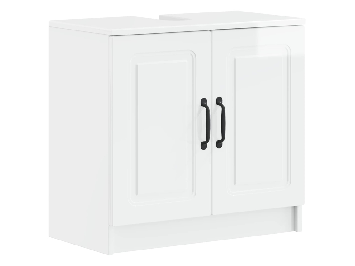Vidaxl Armário Para Pia De Banheiro Utrecht Branco Brilhante