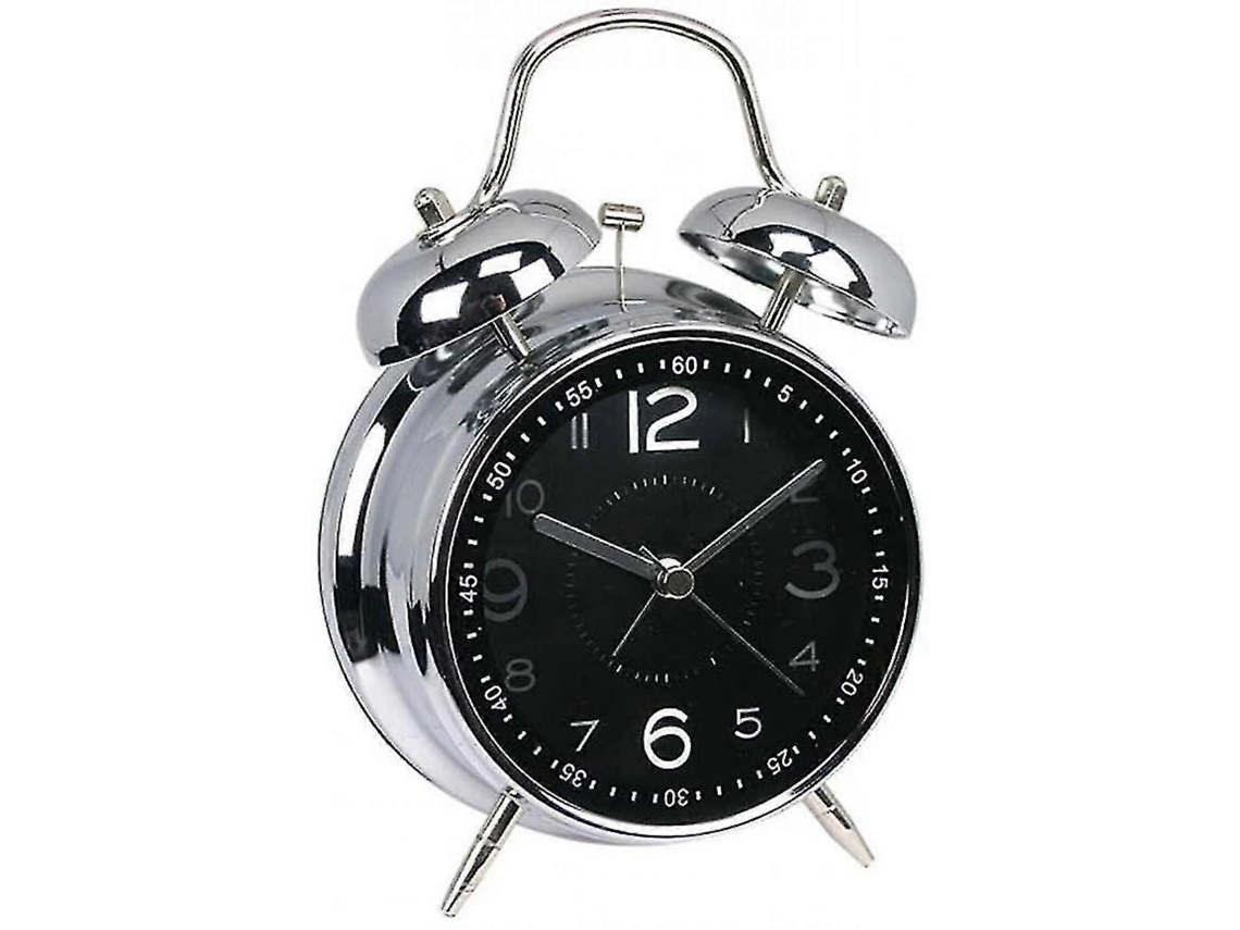 Despertador duplo de metal de 4 polegadas, fácil de configurar, funciona a bateria, para viagens Db Brilvibera