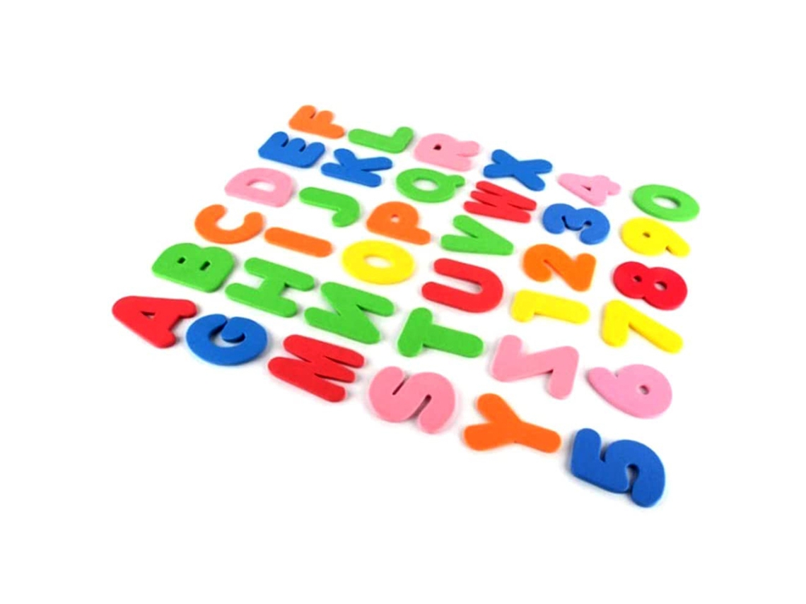 Walshlxq pegatinas de Números e Letras para Banheiro Infantil Brinquedos Macios Educativos Duráveis Alfabeto Digital
