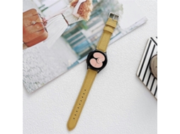 Pulseira De Couro Com Textura De Lichia Para Samsung Galaxy Watch4 40mm / 44mm