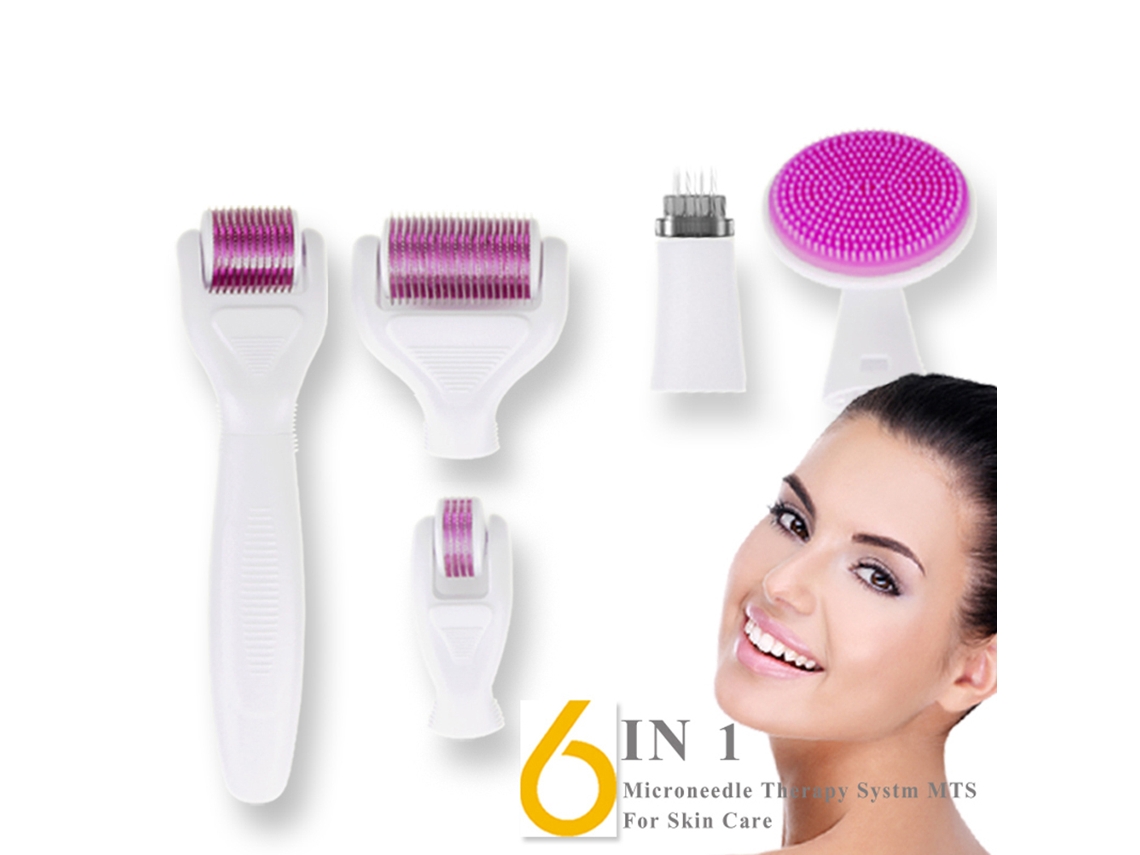 6 rolos de microagulhas para cuidados faciais