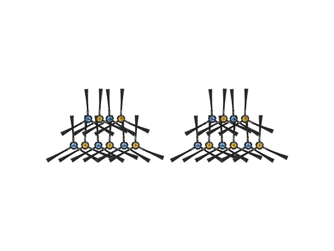 Conjunto De 20 Escovas Laterais Para Aspirador Robô Ilife V8 V8s X750 A7 X800 X785 V80 - Peças E Acessórios_ptg