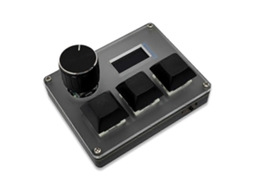 Teclado Personalizado Com Fio De 3 Botões, Switch Blue Axis, Teclado Gamer Osu Botão Giratório, Tela Rgb E Atalhos Para Copiar Colar. -aquaf