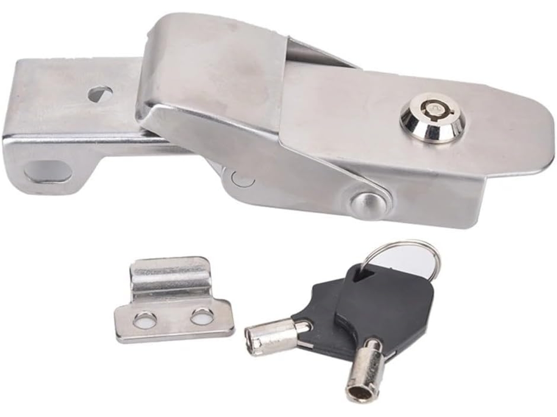 Trava Clip With Mola In Inoxidável, 2 Keys, For Doors