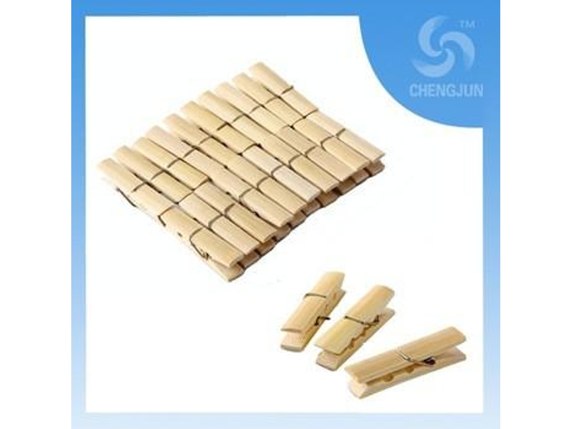 Pack 20 Molas Bambú para Roupa