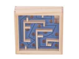 Jogo De Labirinto De Madeira Com Bola Equilíbrio Educativo Interativo Mesa Brinquedo Para Crianças Azul