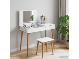 Vidaxl Mesa De Vestir Fauske Branco 100 X 50 X 78 Cm
