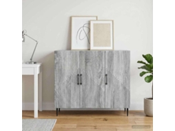 Vidaxl Buffet Sonoma Cinzento 89 X 34,5 X 80 Cm Derivados De Madeira