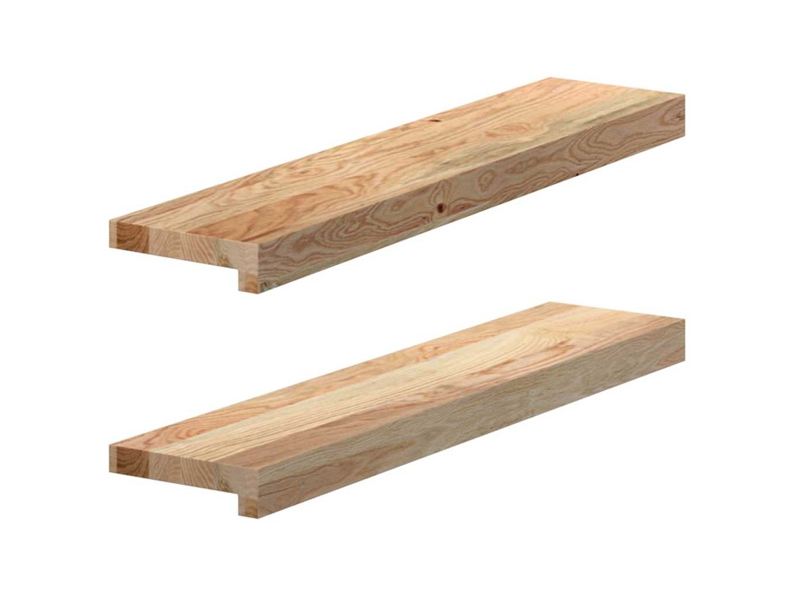 vidaXL Soleiras da janela 2 pcs 70x15x2 cm carvalho maciço não tratado