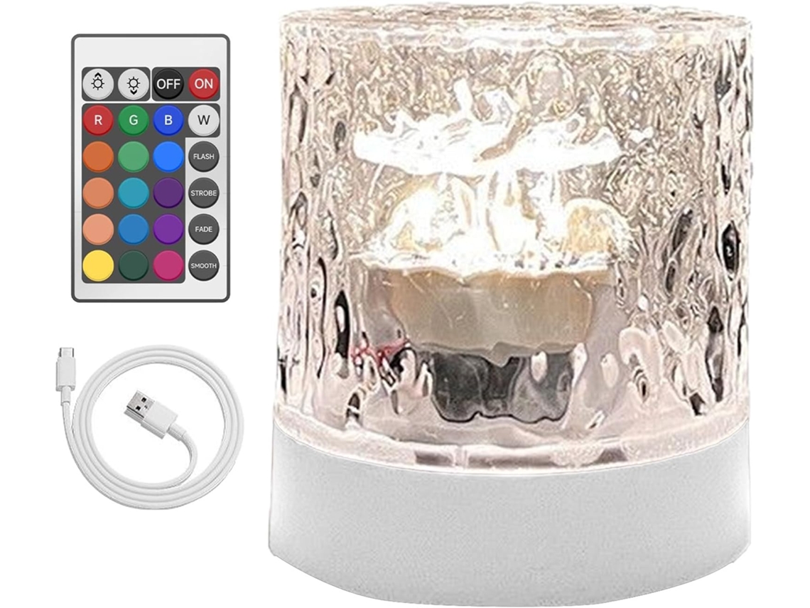 Projetor De Luz Noturna Led 16 Cores Com Controle Remoto