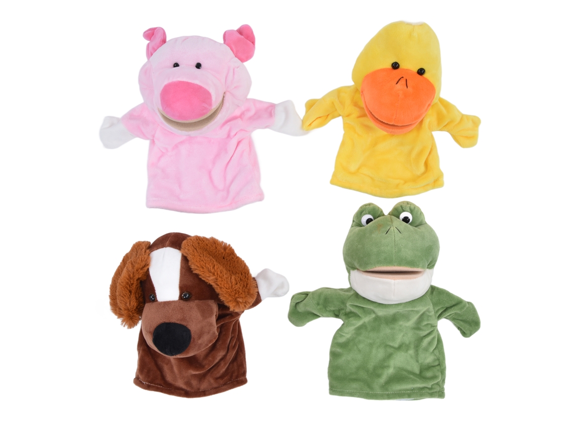 4 Peças De Marionetes De Mão De Animais Macios E Bonitos Para Crianças, Brinquedos Interativos Para Histórias, Presente