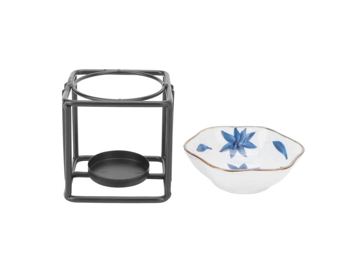 Horno Difusor De Aceites Esenciales Y Vela Tealight Cuadrada