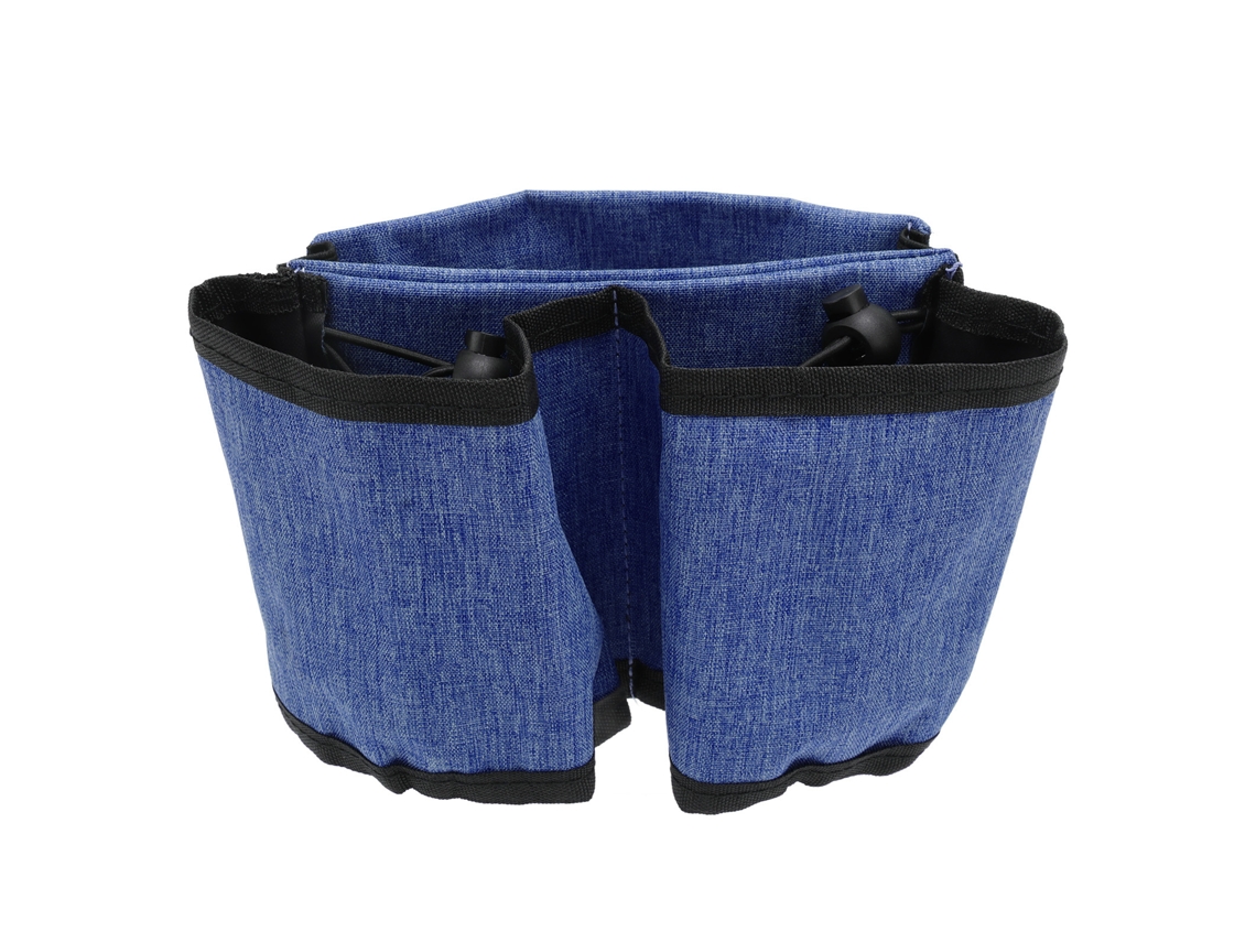 Suporta copos para Mala Oxford Cloth Livre Mãos Acomoda 2 Bebidas para Viagem Azul