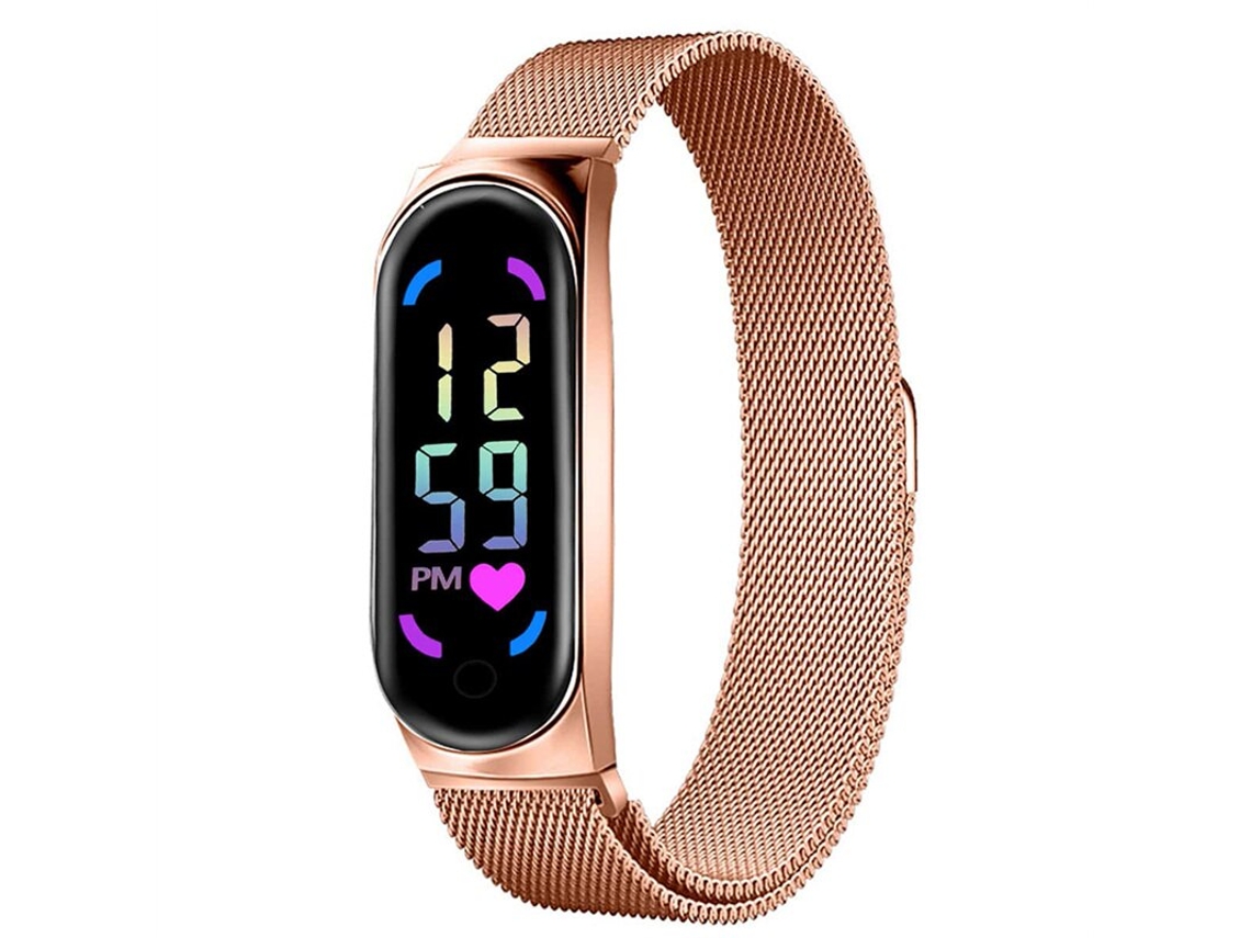 Relógio Digital Feminino MDUG de silicone resistente à água com despertador