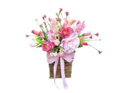 Laxiscreed Guirlanda De Flores Rosa Para Decoração De Porta Na Primavera E Verão