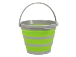 Balde Colapsável de Silicone e Plástico com Alça para Camping | S/MARCA
