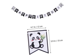 Guirlanda de Papel Inoomp para Aniversário com Estampa de Panda: Decoração Exclusiva para Chás de Bebê e Aniversários CHABERLU