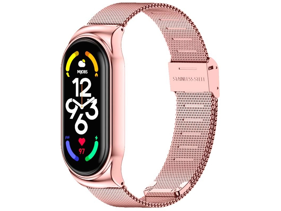 Pulseira Xiaomi Smart Band 7 Milanesa Clipe Rosa Oem
